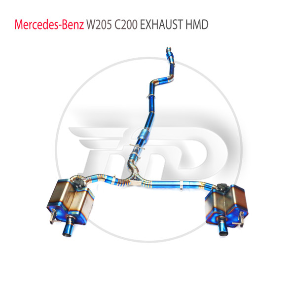 HMD Exhaust System Titanium Or Stainless Steel Performance Catback is Suitable for Mercedes Benz W205 C180 C200 C250 C260 C300