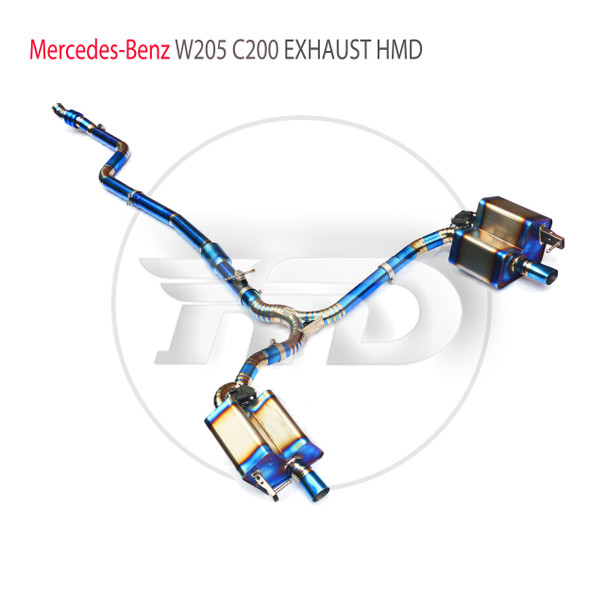 HMD Exhaust System Titanium Or Stainless Steel Performance Catback is Suitable for Mercedes Benz W205 C180 C200 C250 C260 C300