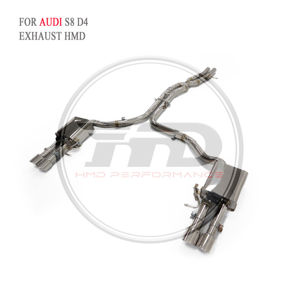 HMD Exhaust System High Flow Performance Catback for Audi S8 D4 Car Accessories with Valve