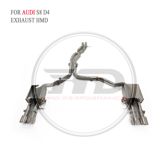 HMD Exhaust System High Flow Performance Catback for Audi S8 D4 Car Accessories with Valve HMD Exhaust System High Flow Performance Catback for Audi S8 D4 Car Accessories with Valve
