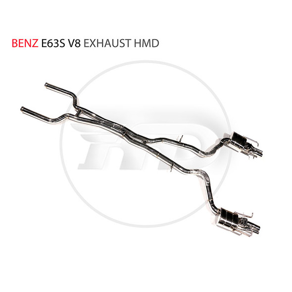 HMD Stainless Steel Exhaust System Manifold for Mercedes Benz E63S Car Accessories Custom Valve Nozzle for Muffler