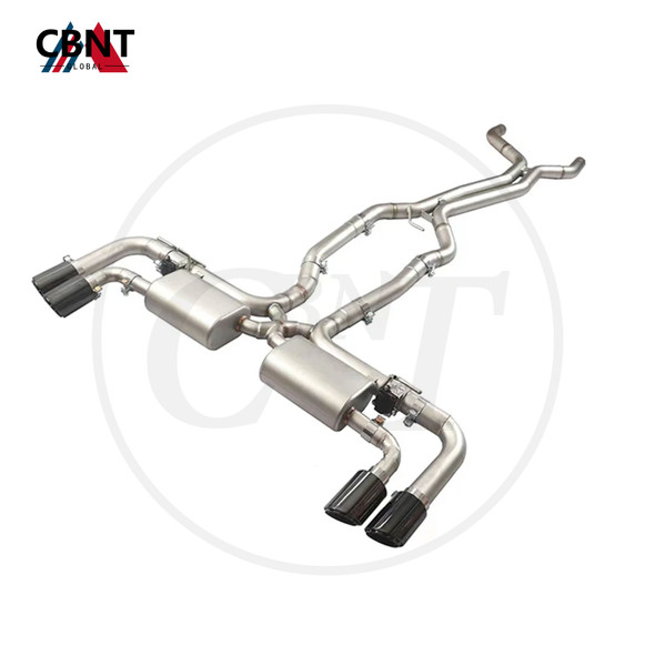 CBNT Valved Catback Exhaust Pipe System with Valve Muffler for Porsche Cayenne 958 3.0T 3.6L 3.6T 4.8L 4.8T 2010-2017