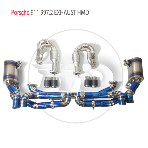 HMD Titanium Alloy Exhaust System is Suitable For Porsche 911 997.2 Auto Modification Electronic Valve Catback Pipe