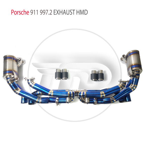 HMD Titanium Alloy Exhaust System is Suitable For Porsche 911 997.2 Auto Modification Electronic Valve Catback Pipe