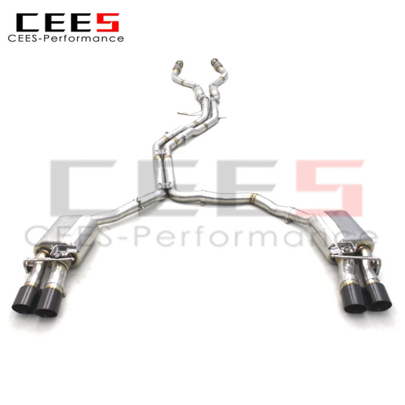 CEES High quality Catback Exhaust pipes For Audi S6/S7 C7 4.0T 2013-2018 Stainless Steel exhaust valve exhaust systems