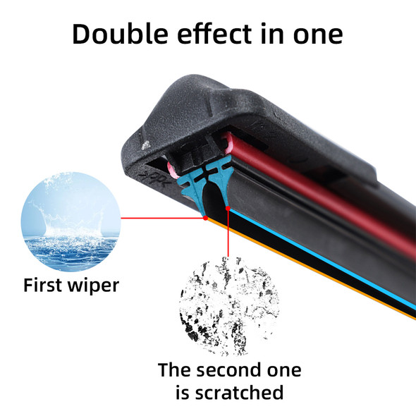 Universal Car Windshield Wiper blades U Hook Type Windscreen Frameless Rubber Wipers 16"18"20"22"24"26" Auto Wiper Accessories
