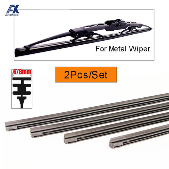 Auto Insert Rubber Strip Windshield Wiper Blade Refill Universal Replacement Refills Soft 6mm / 8mm 14" 16" 22" 24" 26"