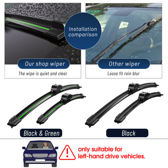 2pcs Front Windshield Wiper Blades For Ford Explorer 2001-2024 2004 2008 2011 2014 2016 2018 2020 Windscreen Window Accessories