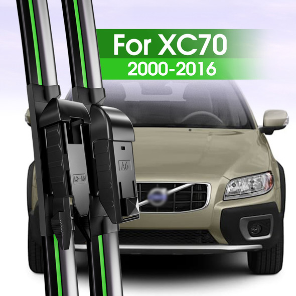 2pcs Front Windshield Wiper Blades For Volvo XC70 2000-2016 2003 2004 2005 2006 2008 2012 2014 Windscreen Window Accessories