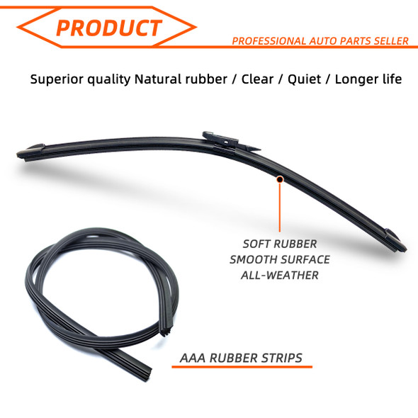Car Front Windshield Wipers For BMW 2 Series F22 218d 220d 225d Wiper Blade Rubber 22"+18" Car Windshield Windscreen