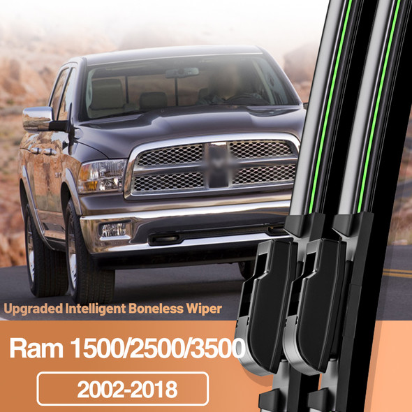 2pcs For Dodge Ram 1500 2500 3500 2002-2018 Front Windshield Wiper Blades Windscreen Window Accessories 2003 2005 2008 2015 2017