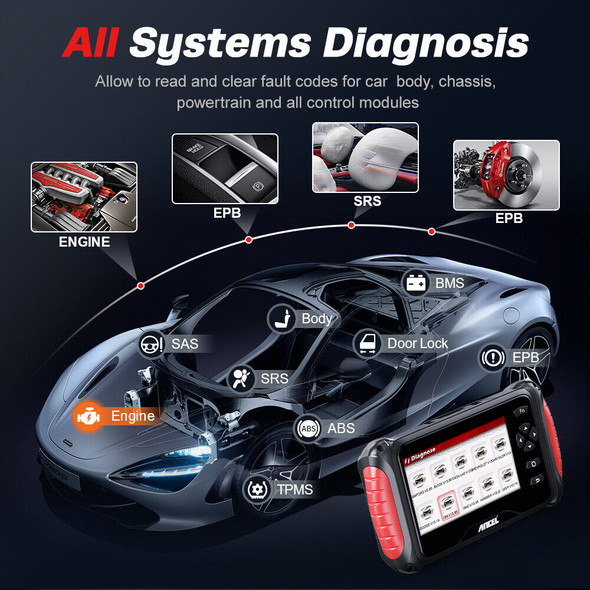 ANCEL FX8000 Car OBD2 Scanner All System Engine Code Reader Professional ABS Oil EPB BAT TPS Reset Automotoive Diagnostic Tools