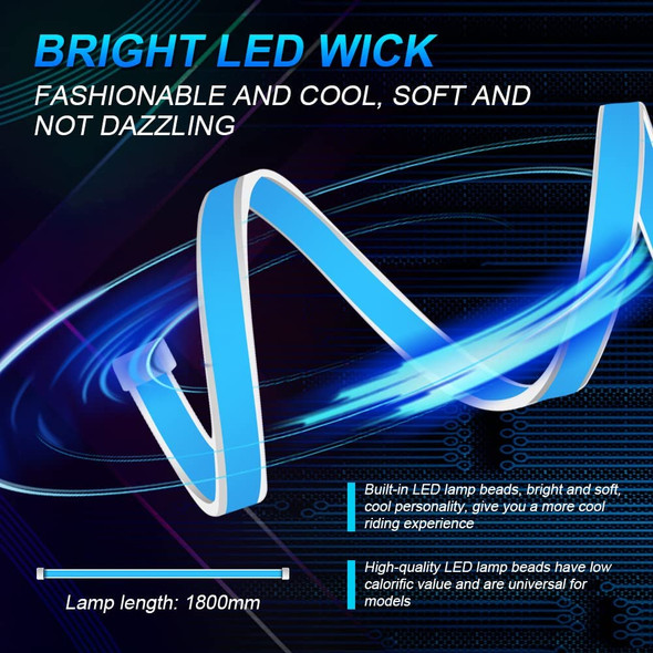 12v 150cm 180cm Flexible LED Car Universal Engine Hood Guide Decorative Light Bar Waterproof DRL LED Strip Daytime Running Light
