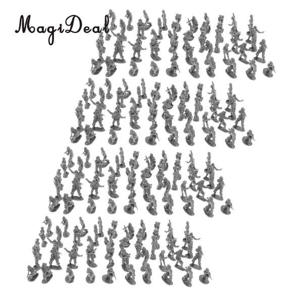 Pack of 400pcs Mini Army Base Set Accessory - 2cm Toy Soldiers Figurine Model Kids Collection -Black