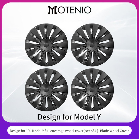 4PCS Wheel Cover For Tesla Model Y 2023 19 Inch Right＆Left Hubcaps Storm Style Wheel Cover Replacement Accessories