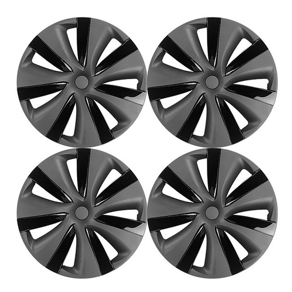 4Pcs 19 inch Wheel Hub Caps Decorative Protection Cover for Tesla Model Y 2021-2023 Car Tire Exterior Modification Parts