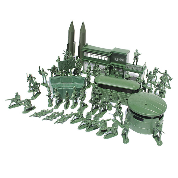 56pcs/Set   Model Playset Toy Soldier Army Men 5cm Action Figures
