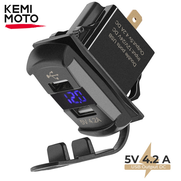 5V 4.2A LED Car Charger Dual USB Switch For Can-AM Maverick X3 Compatible with Polaris RZR 1000 800 900 Ranger for Boat UTV ATV 5V 4.2A LED Car Charger Dual USB Switch For Can-AM Maverick X3 Compatible with Polaris RZR 1000 800 900 Ranger for Boat UTV ATV