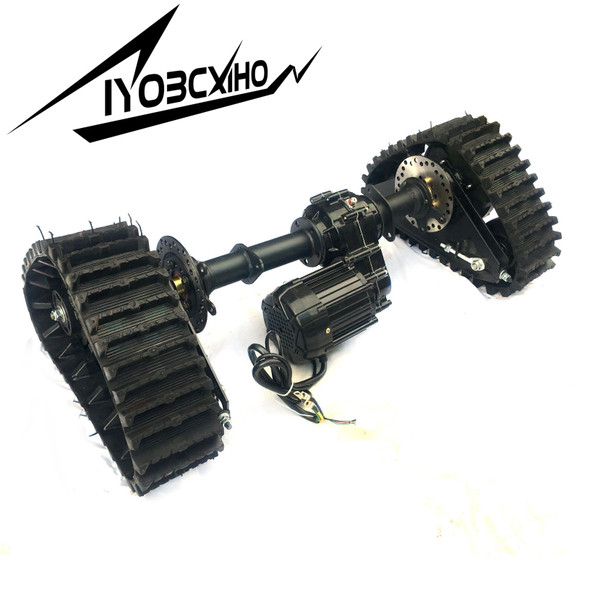 Accessories for Modifying Four Wheel Electric ATV &UTV Karting with Snowmobile Rear Track and Electric Motor Driven Parts