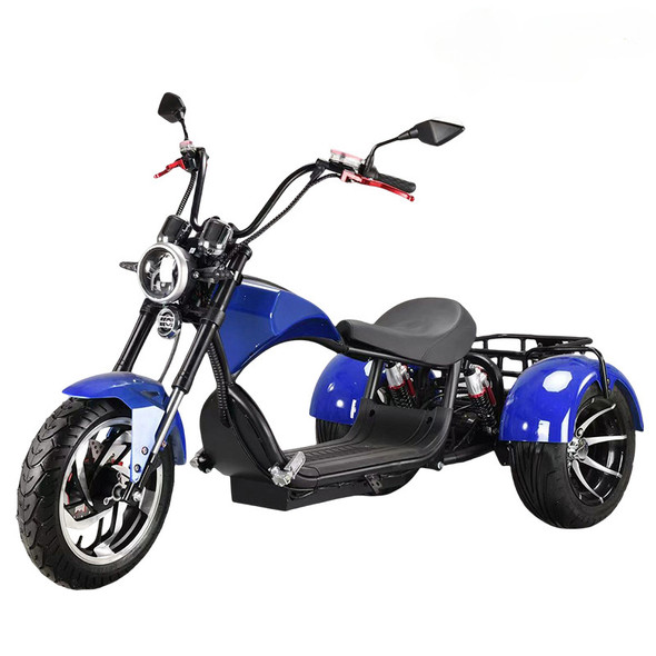 Electric Tricycle Motorcycle for Adults, Leisure Walking Battery, Outdoor Golf Cart, Bicycle, Range 55km, 60V, 28A, 3000W