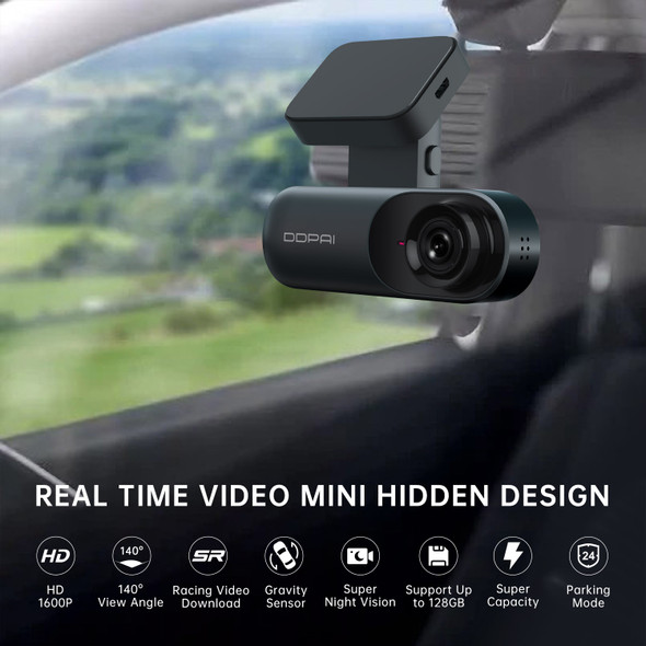 DDPAI Dash Cam Mola N3 1600P HD Vehicle Drive Auto Video DVR 2K Smart Connect Android Wifi Car Camera Recorder 24H Parking