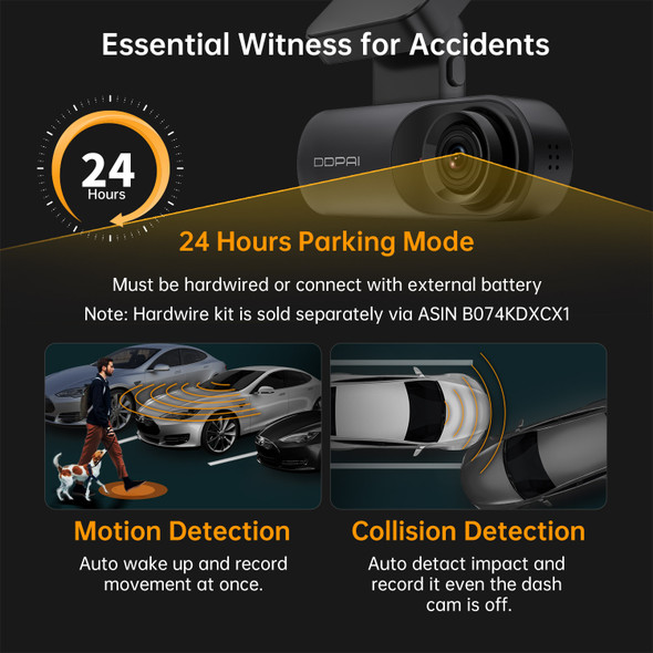 DDPAI Dash Cam Mola N3 1600P HD Vehicle Drive Auto Video DVR 2K Smart Connect Android Wifi Car Camera Recorder 24H Parking