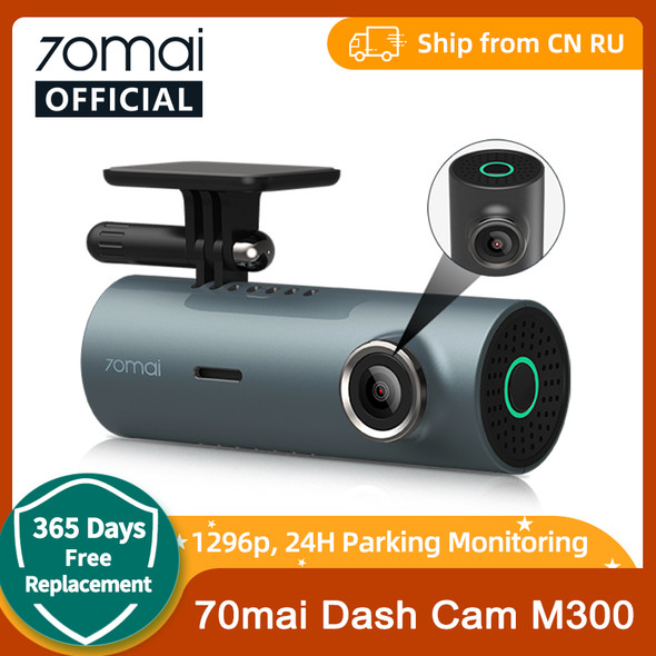 70mai Dash Cam M300 Car DVR 140° FOV 1296P Night Vision Dash Camera Recorder 24H Parking Monitor WIFI & App Control