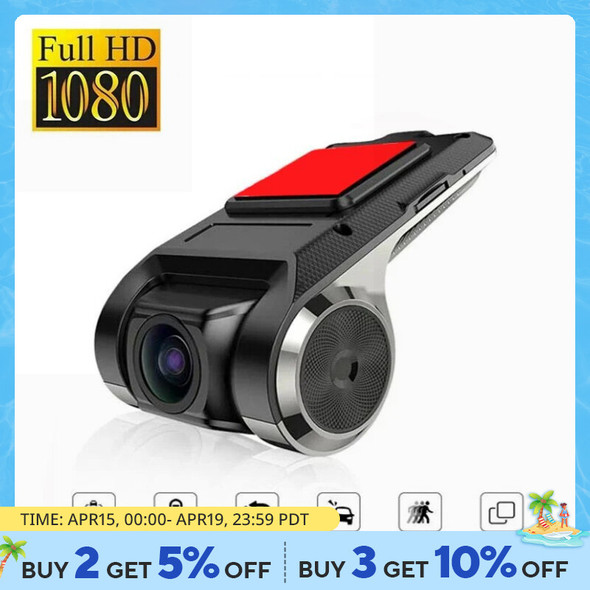 Car DVR Dash Cam Full HD 1080P Dash Cam For DVD Android Player ADAS LDWS Navigation Unit Auto Audio Voice Alarm Video Recording