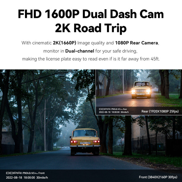 DDPAI Mola N3 Pro Dash Camera Driving Vehicle Cam Wifi Smart Connect Car Recorder 1600P HD DDPAI Mola N3 Pro Dash Camera Driving Vehicle Cam Wifi Smart Connect Car Recorder 1600P HD