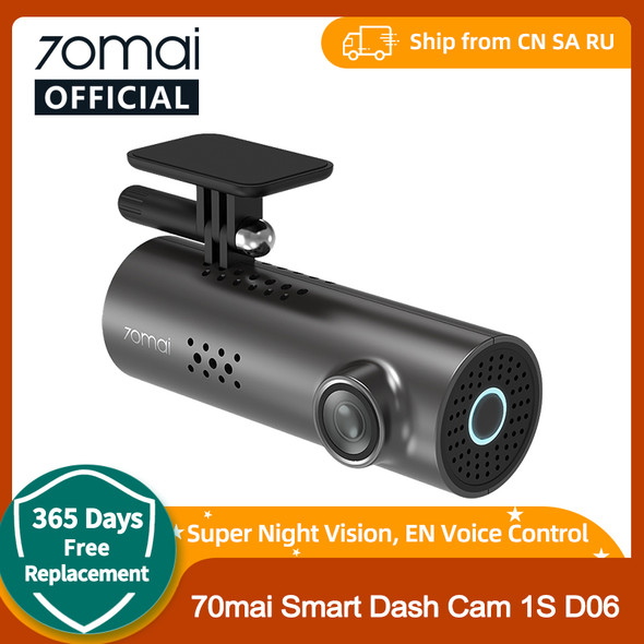 70mai Car DVR 1S APP English Voice Control 70mai 1S D06 1080P HD Night Vision 70mai 1S Dash Camera Recorder WiFi 70mai Dash Cam