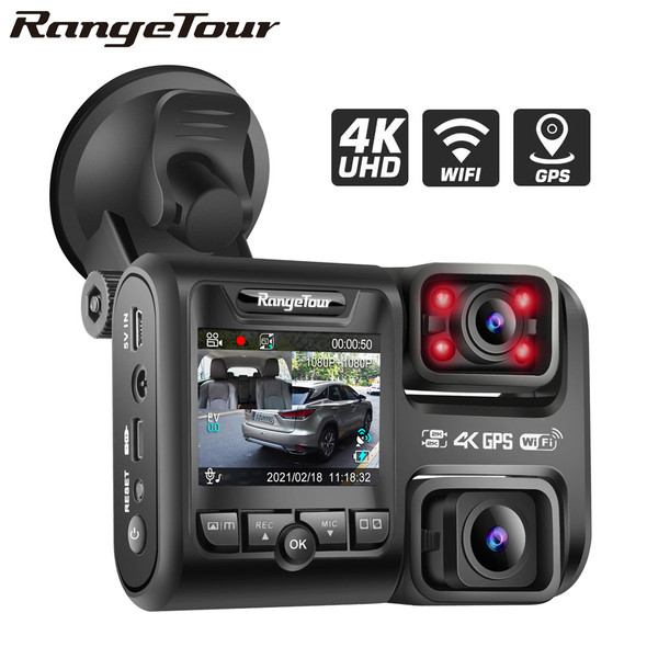 4K 2160P WIFI GPS Logger Dual Lens Car DVR Novatek 96663 Chip Sony image Sensor Night Vision Dual Camera Dash Cam Recorder D30H