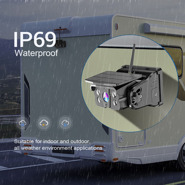 iPoster Wireless Rear View Camera For Caravan RV HD Magnetic Solar Band Battery WiFi App Backup Camera Night Vision