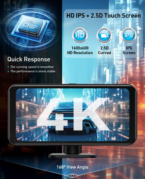 Dash Camera 4k Ultra Car Mirror Video Player Wireless Carplay Android Auto Car Monitor Multimedia Rear View Camera accessories