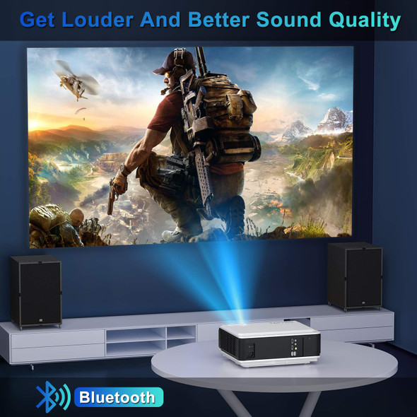 TOPTRO TR82 Projector 4K 7500L Native 1080P WiFi Projector Support 4K