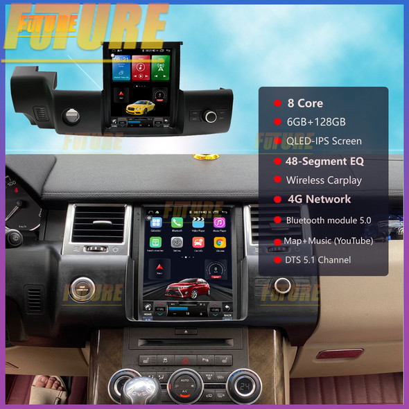 256GB For Land Rover Range Rover Sport 2010-2013 All In One Car Tesla Screen Audio Intelligent System Radio 2 Din Video Players