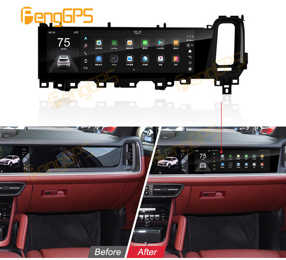 Android Car Copilot For Porsche Cayenne 2018-2024 Intelligent System Car Radio Navigation GPS Multimedia Player Carplay Auto BT