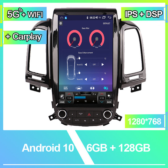 Tokesla Android10.0 car radio audio DVD intelligent touch Central Multimedia receiver screen system for Hyundai Santa 2006-2012 Tokesla Android10.0 car radio audio DVD intelligent touch Central Multimedia receiver screen system for Hyundai Santa 2006-2012