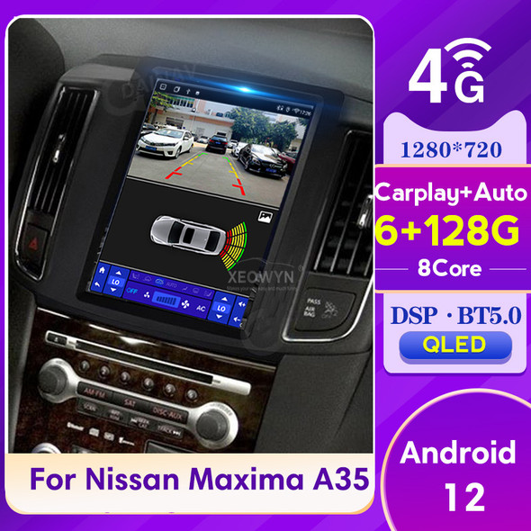 Android 12 car radio for Nissan MAXIMA A35 2009 2010 2011 2012 2013 2014 intelligent system multimedia player GPS carplay auto