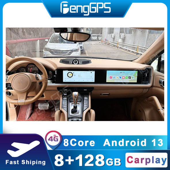 Android 13 For Porsche Cayenne 2010-2017 Intelligent System Car Radio Navigation GPS Multimedia Player Carplay Auto Stereo WIFI