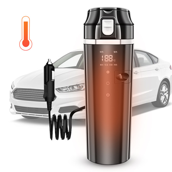 12V 24V Car Heated Smart Mug 500ML Coffee Milk Kettle Tumbler Water Warmer Bottle Cup Thermal Auto Electrical Appliances