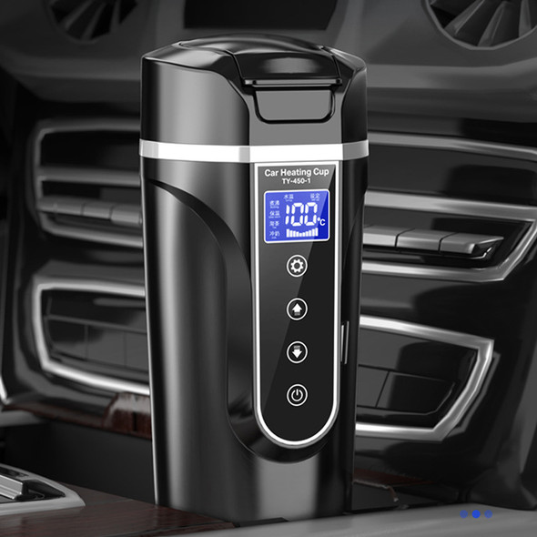 12V/24V Intelligent Heating Kettle with Temperature Control Auto Heated Mug 500ML Portable Car Heater Mug Electrical Appliances