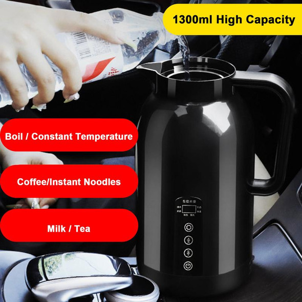 1150ml 12V/24V Portable Water Kettle Electric Cup Thermal Heating Cup Stainless Steel Warmer Bottle Electric Appliances for car