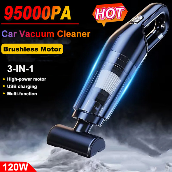 Portable Hand-held Car Vacuum Cleaner, Wireless Strong Suction, High Power to Clean Home Appliances, Car Electrical Accessories