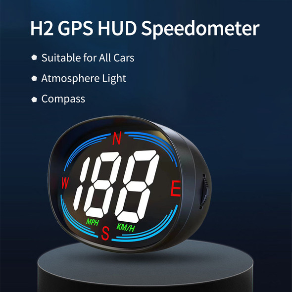 WIIYII H2 GPS Car digital speedometer HUD Head-up display Eletronicos Speed Alarm Gadgets Inteligentes for All Car MPH KMH