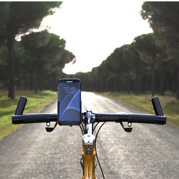 Bicycle Motorcycle Phone Holder 360 Rotation Aluminum Alloy Holder for 4-7 inch Smartphone GPS 20-30mm Handlebar Mount