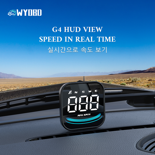 WYOBD G4 Head Up Display LED Auto Speedometer Smart Digital Alarm Reminder GPS HUD Car Accessories for All Car