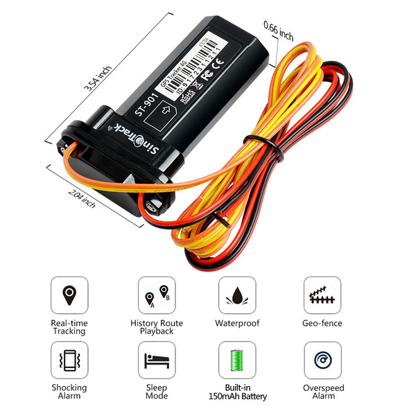 4G Mini Tracker ST-901L Waterproof Builtin Battery GPS for Car vehicle gps device motorcycle with online tracking software