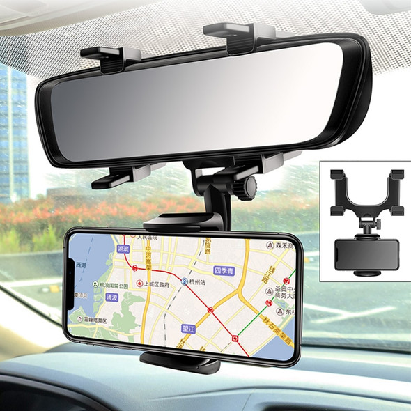 Car Rearview Mirror Mount Car Phone Bracket Navigation GPS Stand Foldable Adjustment Phone Holder Car Car Accessories