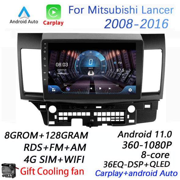 8GRAM+128G DSP 2 din Android 10.0 4G NET Car Radio Multimedia Video Player for Mitsubishi Lancer 2008-2016 WiFi BT carplay 8GRAM+128G DSP 2 din Android 10.0 4G NET Car Radio Multimedia Video Player for Mitsubishi Lancer 2008-2016 WiFi BT carplay