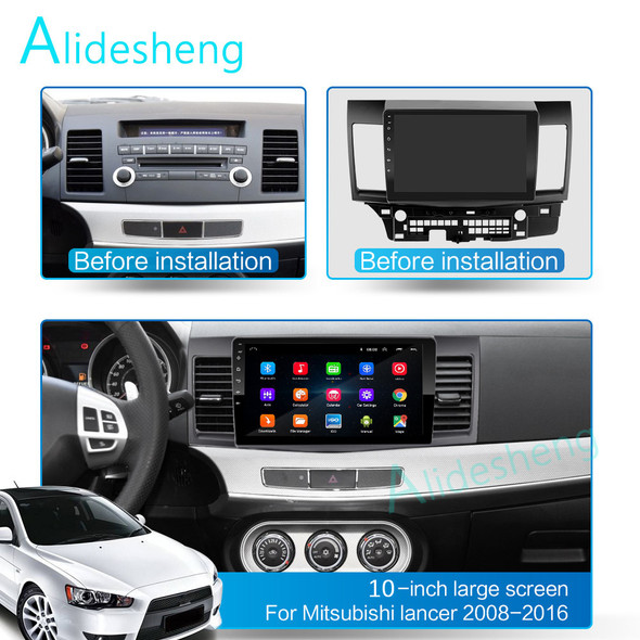 8GRAM+128G DSP 2 din Android 10.0 4G NET Car Radio Multimedia Video Player for Mitsubishi Lancer 2008-2016 WiFi BT carplay